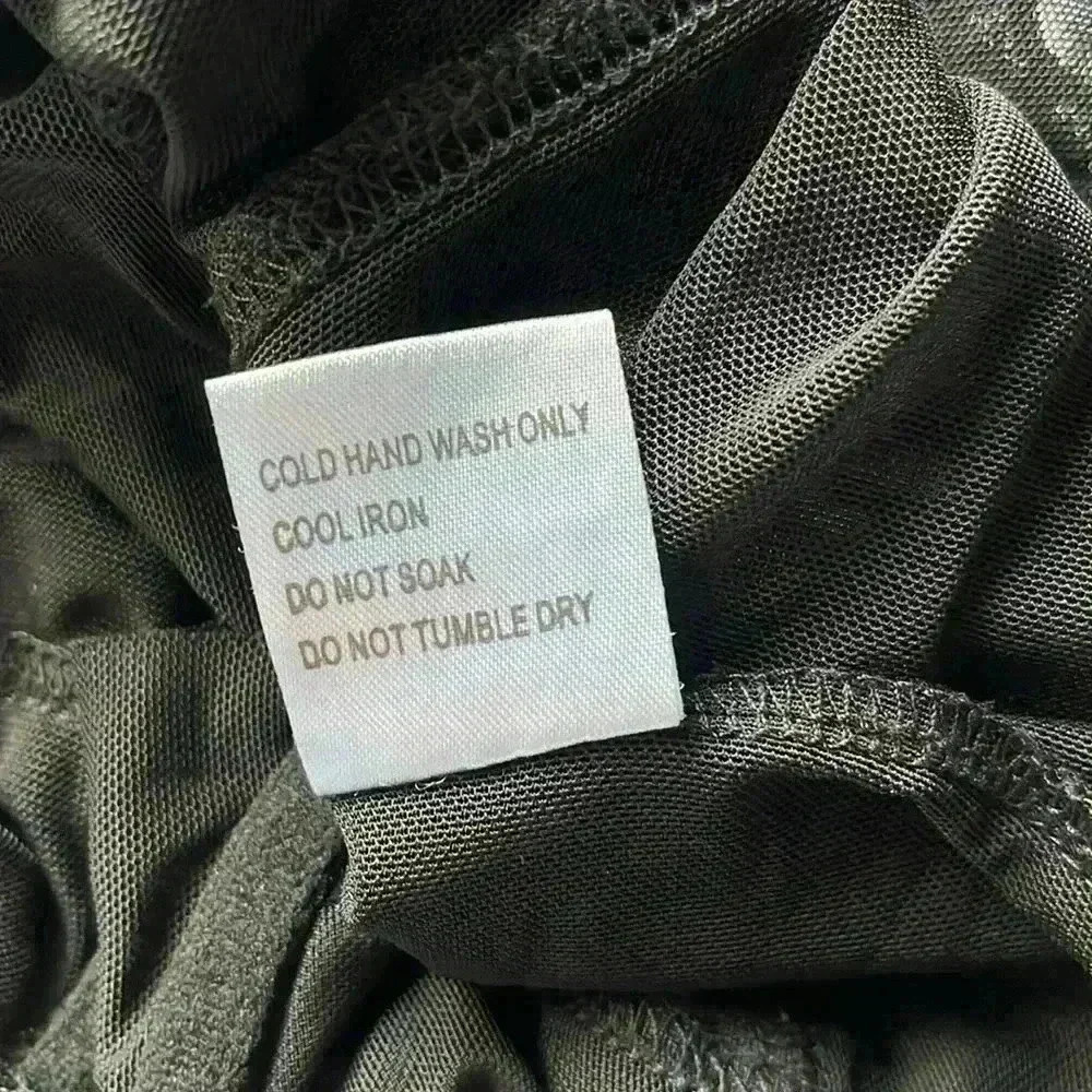 Princess Polly Sheer Black See Thru Mesh Bodysuit Long Sleeve Sz 8 Medium - Picture 11 of 13